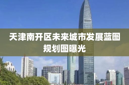天津南开区未来城市发展蓝图规划图曝光