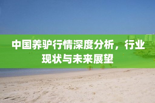 中国养驴行情深度分析，行业现状与未来展望