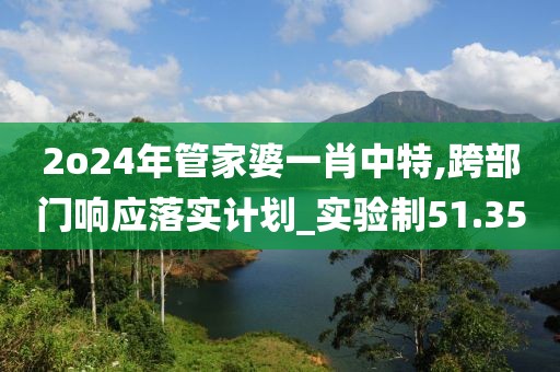 2o24年管家婆一肖中特,跨部门响应落实计划_实验制51.35