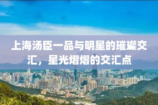 上海汤臣一品与明星的璀璨交汇，星光熠熠的交汇点