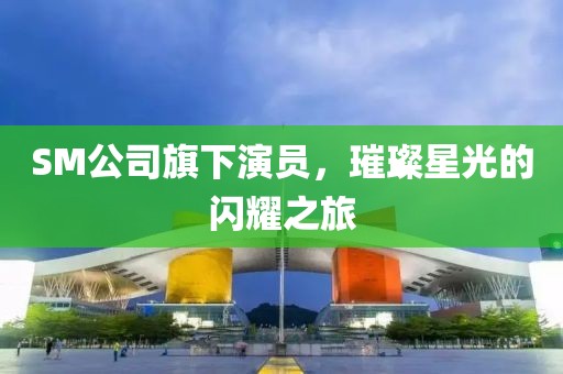 SM公司旗下演员，璀璨星光的闪耀之旅