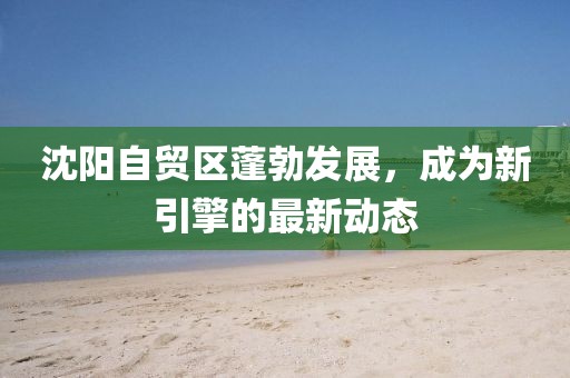 沈阳自贸区蓬勃发展，成为新引擎的最新动态