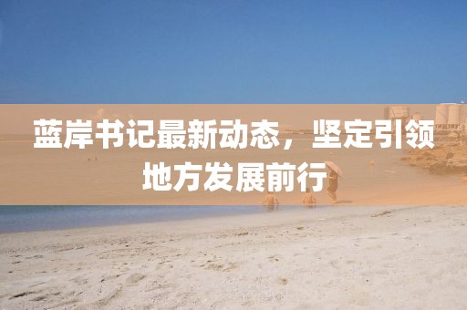 蓝岸书记最新动态，坚定引领地方发展前行