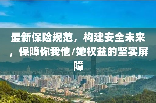 最新保险规范，构建安全未来，保障你我他/她权益的坚实屏障