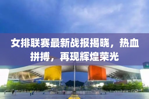 女排联赛最新战报揭晓，热血拼搏，再现辉煌荣光