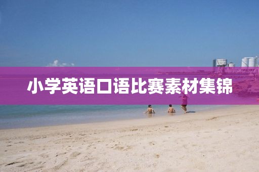 小学英语口语比赛素材集锦
