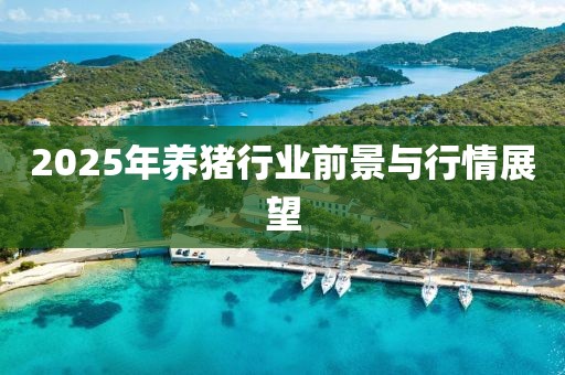 2025年养猪行业前景与行情展望