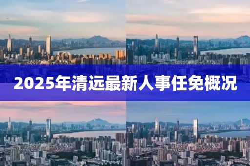 2025年清远最新人事任免概况