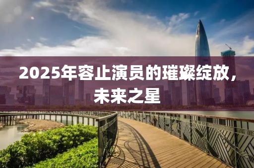 2025年容止演员的璀璨绽放，未来之星