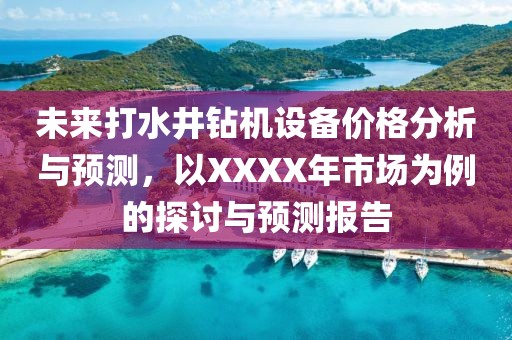 未来打水井钻机设备价格分析与预测，以XXXX年市场为例的探讨与预测报告