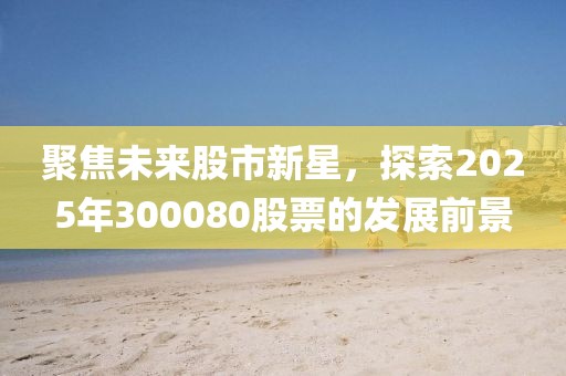 聚焦未来股市新星，探索2025年300080股票的发展前景