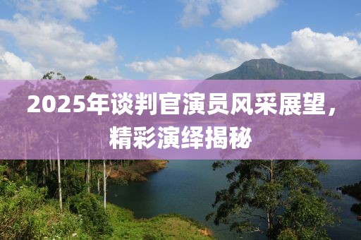 2025年谈判官演员风采展望，精彩演绎揭秘