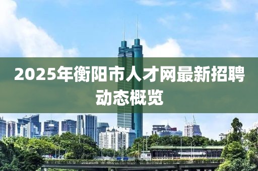 2025年衡阳市人才网最新招聘动态概览
