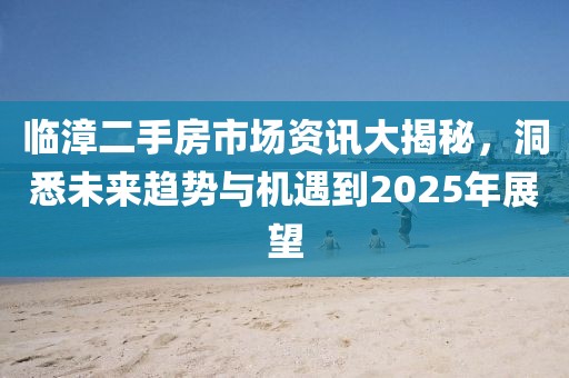 临漳二手房市场资讯大揭秘，洞悉未来趋势与机遇到2025年展望