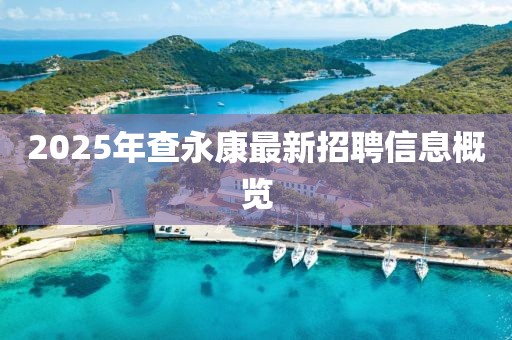 2025年查永康最新招聘信息概览