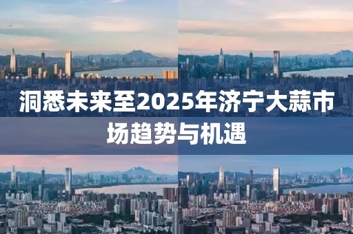 洞悉未来至2025年济宁大蒜市场趋势与机遇