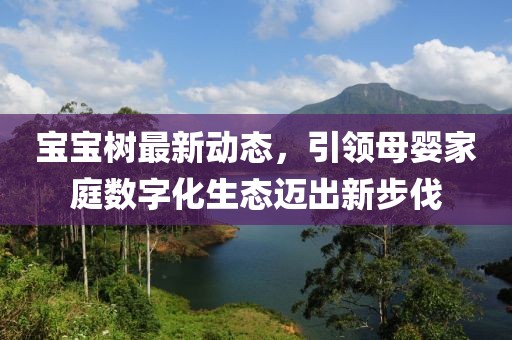 宝宝树最新动态，引领母婴家庭数字化生态迈出新步伐