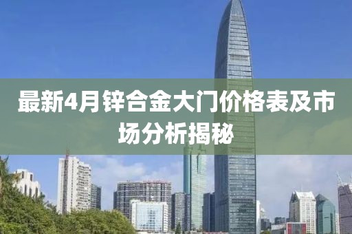 最新4月锌合金大门价格表及市场分析揭秘