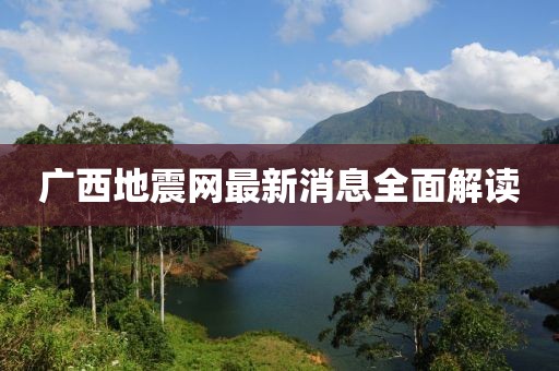 广西地震网最新消息全面解读