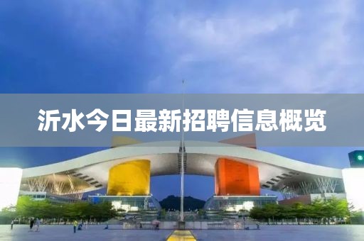 沂水今日最新招聘信息概览