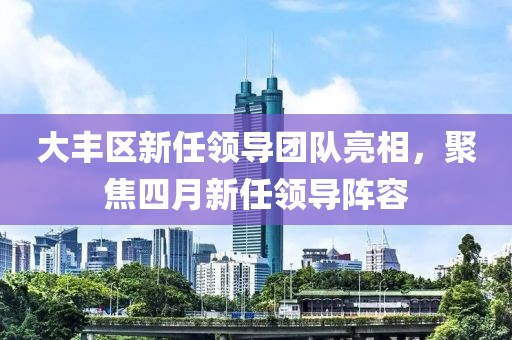 大丰区新任领导团队亮相，聚焦四月新任领导阵容