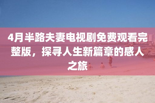 4月半路夫妻电视剧免费观看完整版，探寻人生新篇章的感人之旅