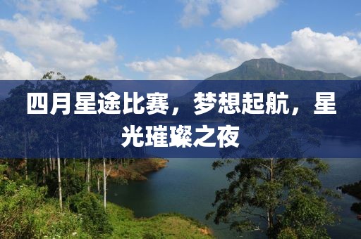 四月星途比赛，梦想起航，星光璀璨之夜