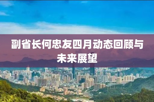 副省长何忠友四月动态回顾与未来展望