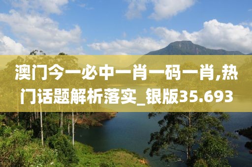 澳门今一必中一肖一码一肖,热门话题解析落实_银版35.693