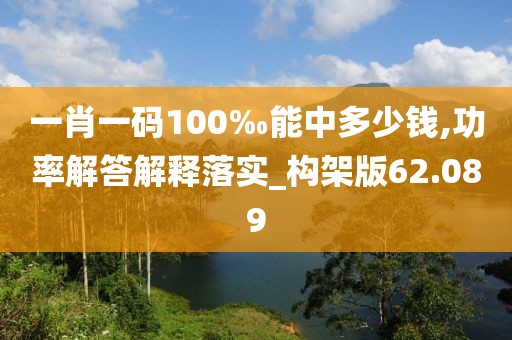 一肖一码100‰能中多少钱,功率解答解释落实_构架版62.089