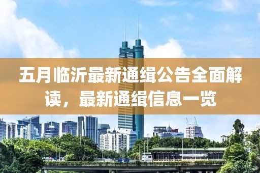 五月临沂最新通缉公告全面解读，最新通缉信息一览