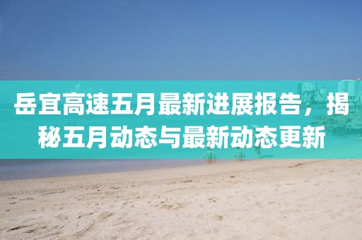 岳宜高速五月最新进展报告，揭秘五月动态与最新动态更新