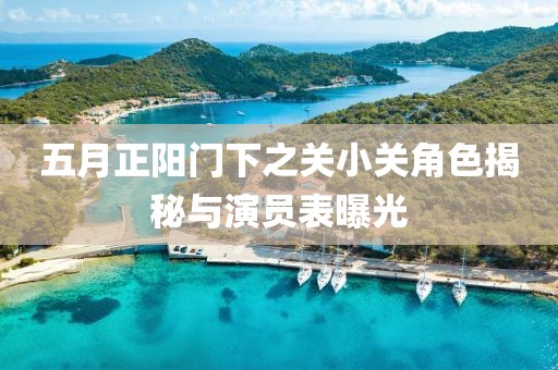 五月正阳门下之关小关角色揭秘与演员表曝光