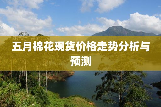 五月棉花现货价格走势分析与预测