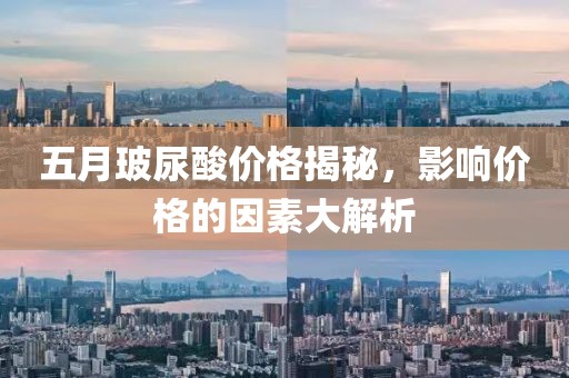 五月玻尿酸价格揭秘，影响价格的因素大解析