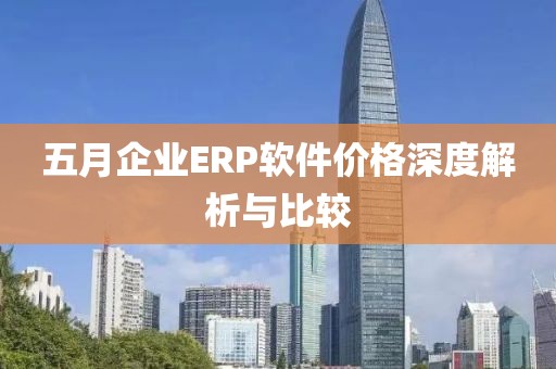 五月企业ERP软件价格深度解析与比较