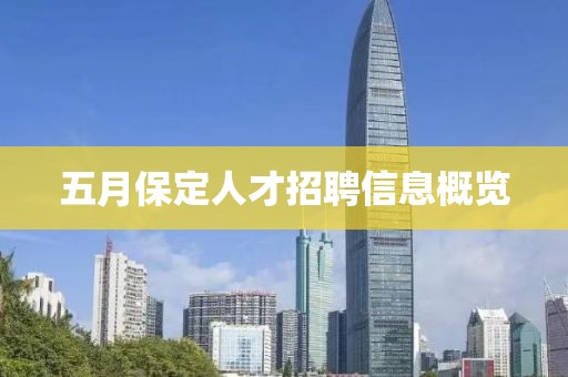 五月保定人才招聘信息概览