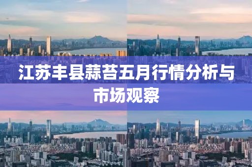 江苏丰县蒜苔五月行情分析与市场观察