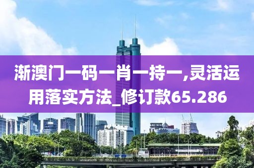 渐澳门一码一肖一持一,灵活运用落实方法_修订款65.286