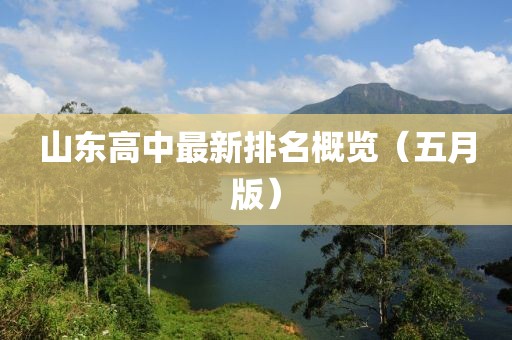 山东高中最新排名概览（五月版）