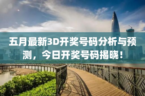 五月最新3D开奖号码分析与预测，今日开奖号码揭晓！