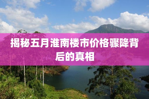 揭秘五月淮南楼市价格骤降背后的真相