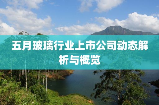 五月玻璃行业上市公司动态解析与概览