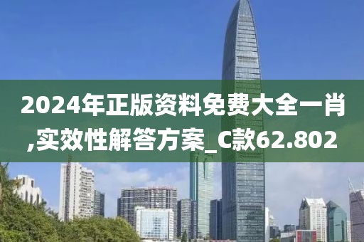 2024年正版资料免费大全一肖,实效性解答方案_C款62.802