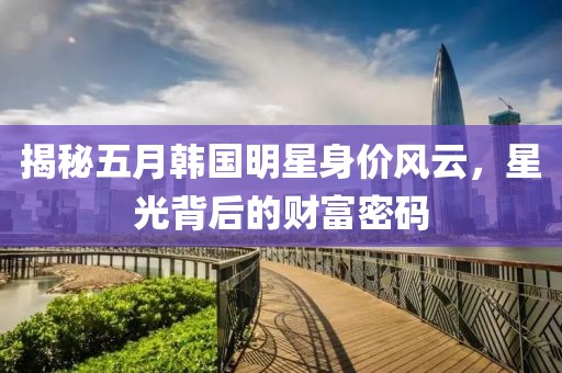 揭秘五月韩国明星身价风云，星光背后的财富密码