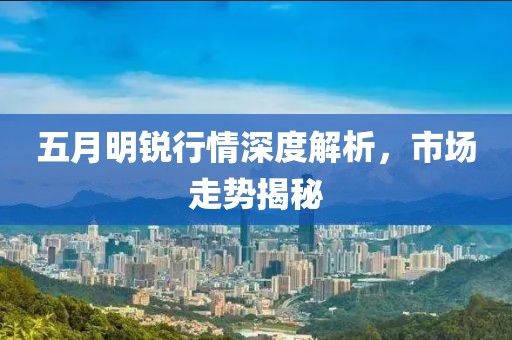 五月明锐行情深度解析，市场走势揭秘