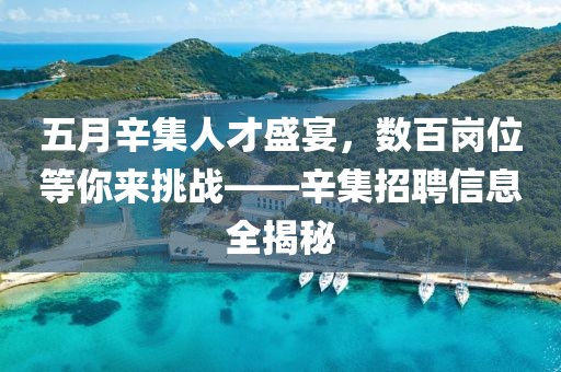 五月辛集人才盛宴，数百岗位等你来挑战——辛集招聘信息全揭秘