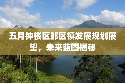 五月钟楼区邹区镇发展规划展望，未来蓝图揭秘