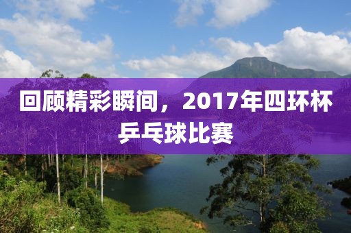 回顾精彩瞬间，2017年四环杯乒乓球比赛