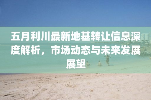 五月利川最新地基转让信息深度解析，市场动态与未来发展展望